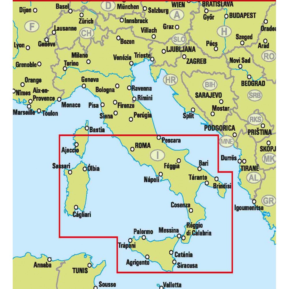 Södra Italien EasyMap